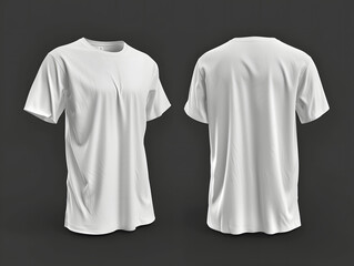 Back view and the front view white t-shirt mockup