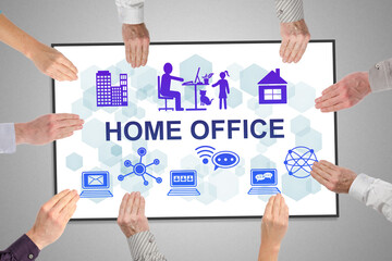 Poster - Home office concept on a whiteboard