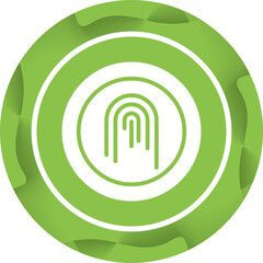 Sticker - Fingerprint Vector Icon