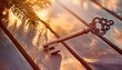 © Amli - Key on a wooden table in the evening light, vintage toning