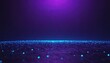 © soyibakter - Creative glowing purple metaverse space background
