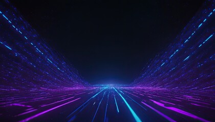 Wall Mural - creative glowing purple metaverse space backdrop abstract world and innovation concept