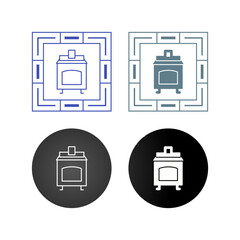 Sticker - Coal Furnace Vector Icon