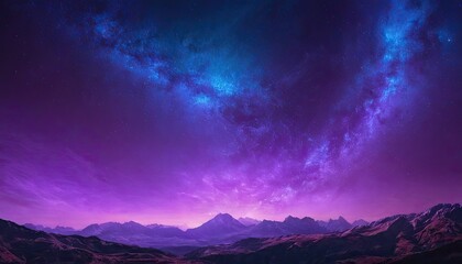 Wall Mural - creative glowing purple metaverse space backdrop abstract world and innovation concept