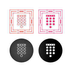 Sticker - Passcode Lock Vector Icon