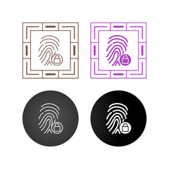 Wall Mural - Fingerprint Lock Vector Icon