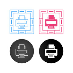 Sticker - Printer Vector Icon