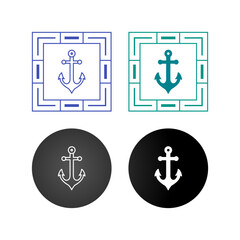 Sticker - Anchor Vector Icon