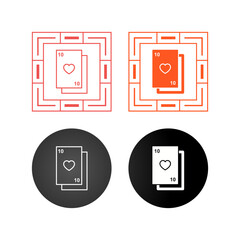 Sticker - Cards Vector Icon