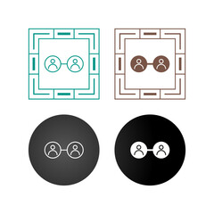 Sticker - Social Circle Vector Icon