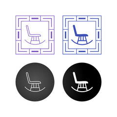 Canvas Print - Rocking Chair Vector Icon