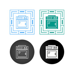 Sticker - Oven Vector Icon