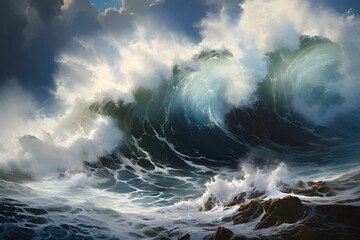 Wall Mural - storm over the sea