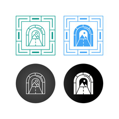 Canvas Print - Tunnel Vector Icon