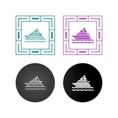 Sticker - Yacht Vector Icon