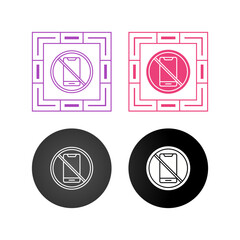 Sticker - No Cell Phone Vector Icon