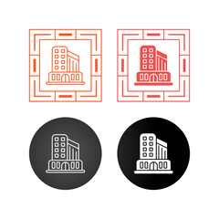 Canvas Print - Building Vector Icon