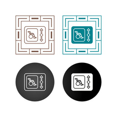 Sticker - Elevator Vector Icon