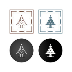 Poster - Pine Tree Vector Icon