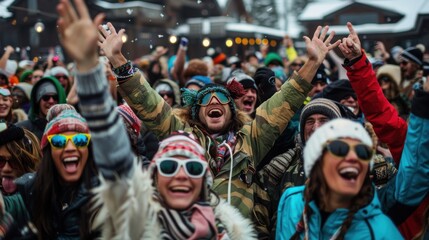 apres ski revelers celebrate in style at vibrant ski resort