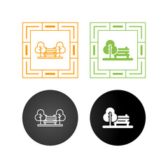 Sticker - Park Vector Icon