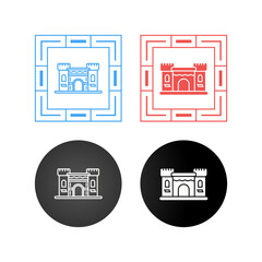 Canvas Print - Castle Vector Icon