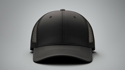Wall Mural - A black hat with a mesh design