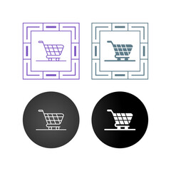 Wall Mural - Shopping Cart Vector Icon