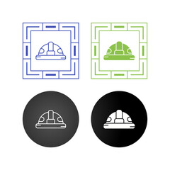 Canvas Print - Construction Helmet Vector Icon