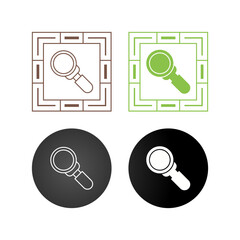 Canvas Print - Magnifying Glass Vector Icon