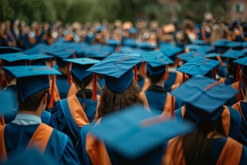 School or college graduates in graduation cap