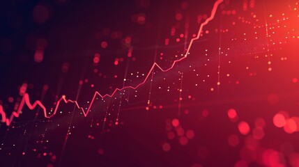 Leinwandbilder - A line graph showing stock price fluctuations over time, indicating market volatility and trends.