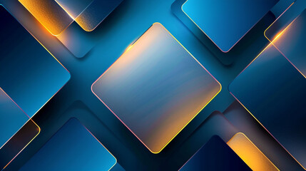 Wall Mural - abstract gold, blue square line Mordan background. blue line background.