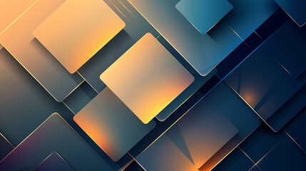 Wall Mural - abstract gold, blue square line Mordan background. blue line background.