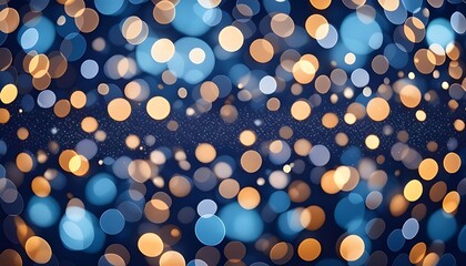 a seamless pattern of light bokeh effects on a dark blue background