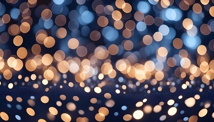 a seamless pattern of light bokeh effects on a dark blue background