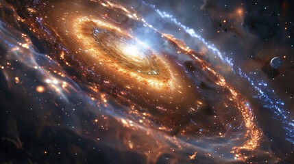 Wall Mural - unknown universe galaxy experiences star burst