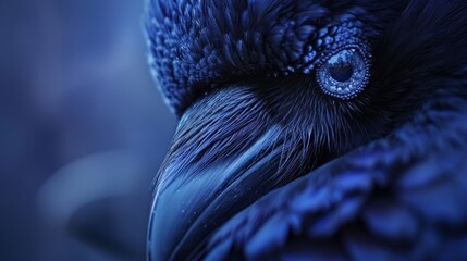 Sticker - A close up of a blue bird with large eyes, AI