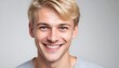© Kromstar Studios - Young blonde caucasian man with a lovely smile, banner poster header design