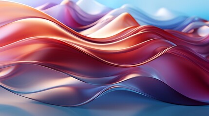 Wall Mural - **Frosted glass effect, vibrant abstract luminous curves, digital render- Image #1 @BAN ME?