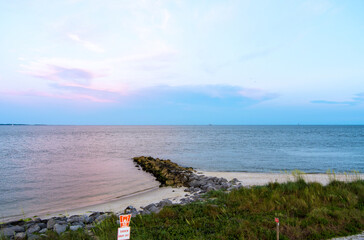 Wall Mural - Dauphin Island, Alabama at sunset in June