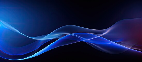 Fototapete - Dark blue and black blurred background with copy space image.