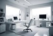 © Eyeam - minimalist interior design style futuristic home office sleek furniture state of the art technology