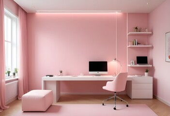 minimalist interior design style futuristic home office sleek furniture state of the art technology