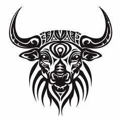 Sticker - tribal vector bull isolated 