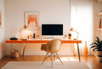 minimalist interior design style futuristic home office sleek furniture state of the art technology