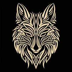 Sticker - tribal vector fox isolated