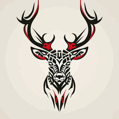 Wall Mural - Reindeer Tribal Tattoo