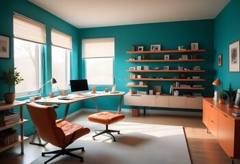 minimalist interior design style futuristic home office sleek furniture state of the art technology