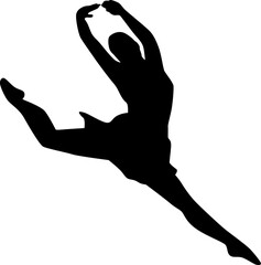 Wall Mural - ballet silhouette